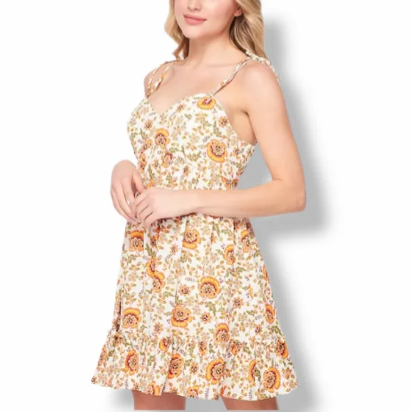 fit & flare spring dress My Floral Spring Fit & Flare Midi Dress with Pockets main image 0
